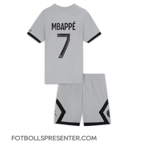 Paris Saint-Germain Kylian Mbappe #7 Bortatröja Barn 2022-23 Kortärmad (+ korta byxor)